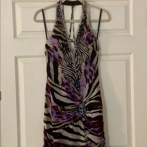 Mori Lee animal print formal dress size 7/8